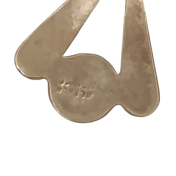 Vintage Alpaca Mexico Silver Abalone Mother of Pearl Pierced Earrings Fan Shaped - Picture 6 of 8